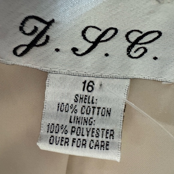 Beige Plaid Blazer with Fringe and Green Embroidery Accents,Size 16, Lined, NWT - Picture 5 of 8